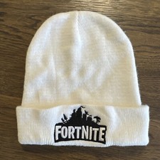 White Fortnite Winter Beanie