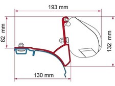 Fiamma F35Pro VW T5 T6 Kit Supporto Tenda da Sole C-Rail Guida Multivan 98655-74