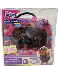 YORKSHIRE TERRIER Real Littles CUTIE CARRIES Posable Puppy Dog with Collectible