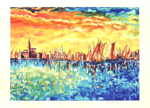 Litografia colori venezia - litografia, a