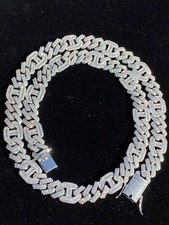 Catena cubana baguette argento