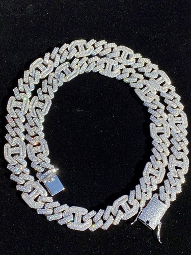 Catena cubana baguette argento