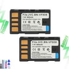 2x Batteria per JVC BN-VF808 GS-TD1 GY-HM70U GY-HM100U GY-HM150U GZ-HMZ1U