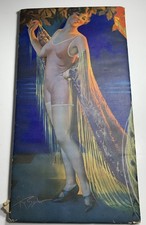 Coperchio scatola caramelle originale Pin Up Flapper Girl Art Pin Up Gene Pressler Art Deco