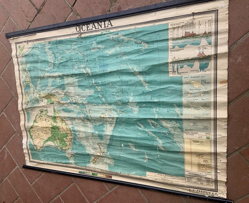 Vecchia mappa telata - telata, oceania