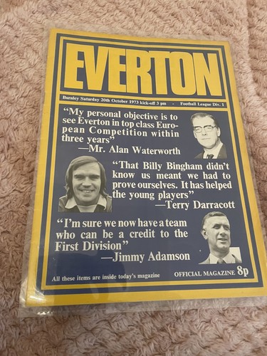 Everton burnley oct 1973 - everton,