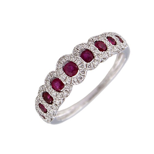 Anello veretta donna rubini - rubini, e