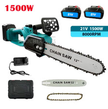 Taglia Rami Motosega 12"Pollici 2 Batteria con Serbatoio Olio Sega Elettrica 88V