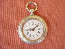 ANTICO OROLOGIO DA TASCA  DONNA IN ARGENTO EPOCA  INIZI '900 