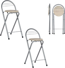 Set Di 2 Sgabello Bar Pieghevole, Nessun Montaggio Richiesto,Sgabello Pieghevole
