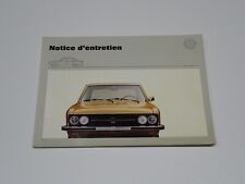 VOLKSWAGEN VW K 70 NOTICE D'ENTRETIEN LIBRETTO USO E MANUTENZIONE 1972