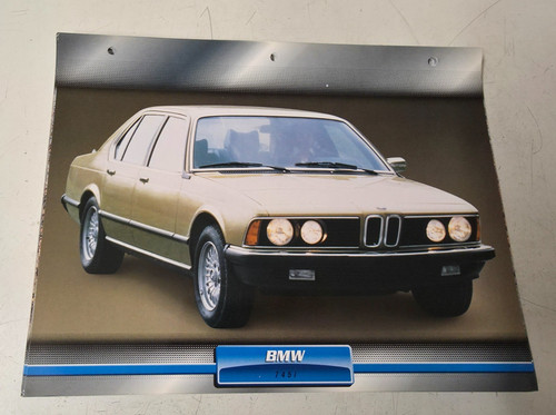 Bmw 745 carte fiche - fiche, voitures