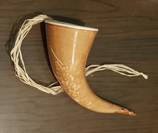 BICCHIERE BOCCALE Corno Vichingo Ceramica Caratterizzata Taverna Medievale