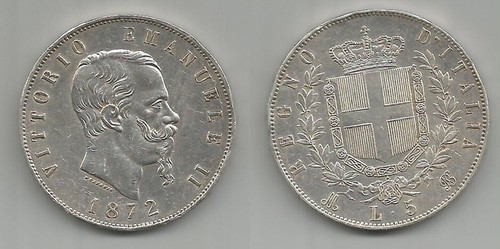 Vittorio emanuele 5 lire - -,