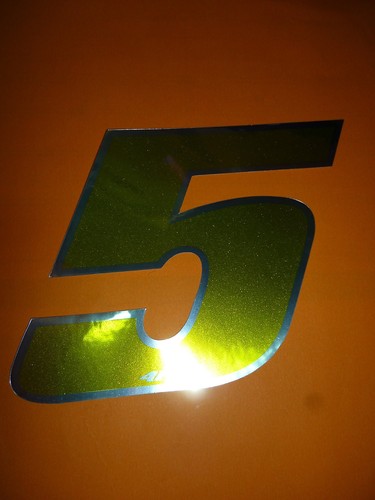Adesivi numero giallo da - 5,