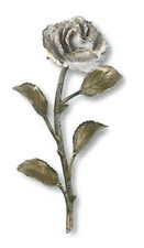 Rosa in bronzo tono bianco