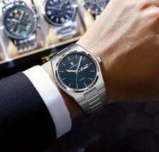 Orologio Uomo  Sportivo Lusso Con Segnadata E Settimana Acciaio Inossidabile