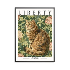 Stampa gatto Liberty Londra
