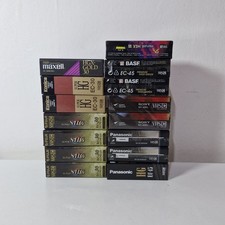 Pacchetto videocassette videocassette VHS-C compatte nuove sigillate 45-30 minuti ×15