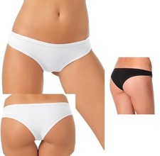 6 SLIP BRASILIANA DONNA JADEA ART. 502 VITA BASSA COTONE ELASTICIZZATO INTIMO