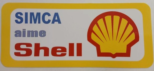 Autocollant simca aime shell - aime,