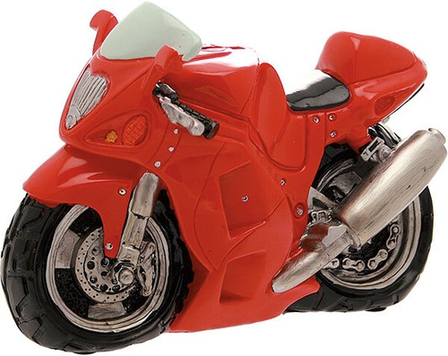 Salvadanaio moto rossa cm - moto,