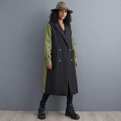 Giacca cappotto donna verde