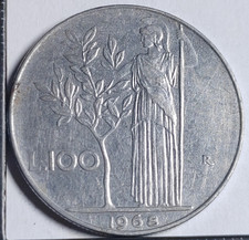 100 Lire 1968 Italie Italy -