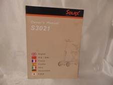 Solax Handicap Mobility Scooter Manuale dell'acquirente S3021