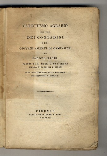 Catechismo agrario per - , dei