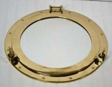 Specchio oblò ottone 20" ~