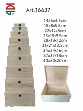 x 9 Scatole In Legno Decoro