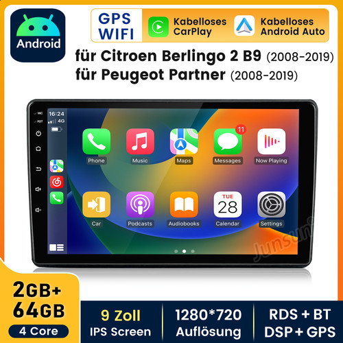 64gb android15 autoradio - 2+64gb, gps