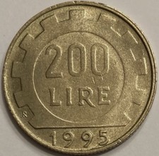 200 Lire 1995. Moneta Perfetta.