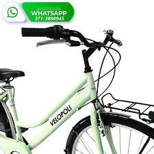 Bicicletta CITY BIKE da DONNA VELOPOLI 28″ con CAMBIO 6 Marce / VERDE PASTELLO