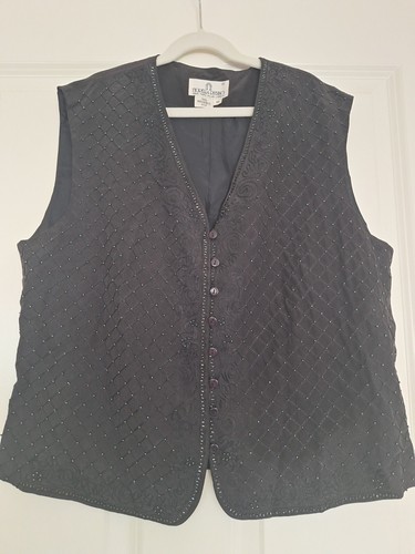 Gilet fiorella rubino nero - gilet,