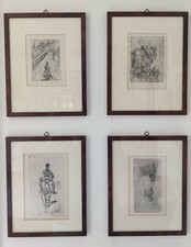 Serie di 4 quadri con cornice