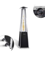 DARDARUGA Stufa Piramide RISCALDANTE Per Esterno - 11,2Kw; Colore Nero. Gas