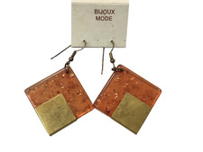 ORECCHINI PENDENTE RESINA E