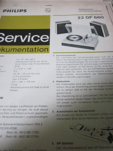 Philips 22gf 660 giradischi - 22gf,