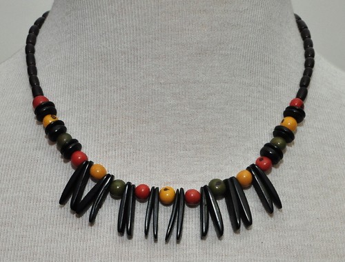 Collana etnica africana sfere - etnica,