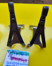 CRISTOPHE COPPIA PUNTALI IN ACCIAIO MISURA MEDIA PUNTAPIEDI BICI VINTAGE