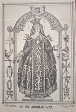 MADONNA ADDOLORATA Litografia