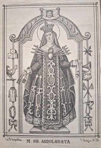 Madonna addolorata litografia - addolorata,