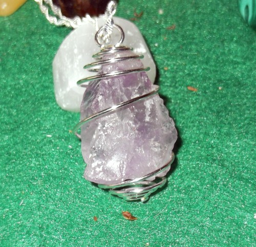 Collana ametista grezza - collana,