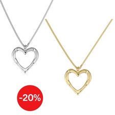 Collana donna cuore Sagapo in acciaio o dorata SMO01 SMO02 Gioielli Regalo