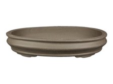 Vaso per bonsai ovale in gres 45,5x31x7,5 cm - GL1b