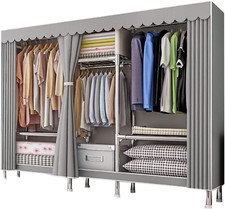 Armadio in Stoffa, Armadio Richiudibile Cabina Salvaspazio Guardaroba Non Tessut