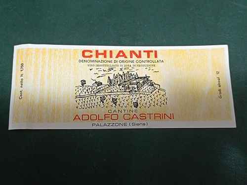 Etichetta vino chianti - -,