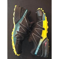 Scarpe Salomon Speedcross 4 Trail Running Uomo Nero Giallo Sneakers Atletiche